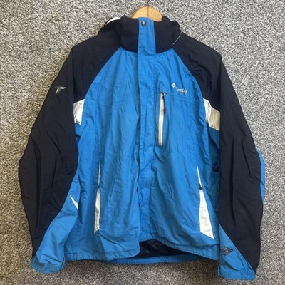 Columbia Jacket Mens XL Blue Titanium Omni-Tech Ski Waterproof Hooded Shell