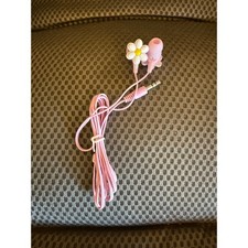 Cute Pink Daisy Flower Earbuds Wired In Ear Headphones for Kids Girls
