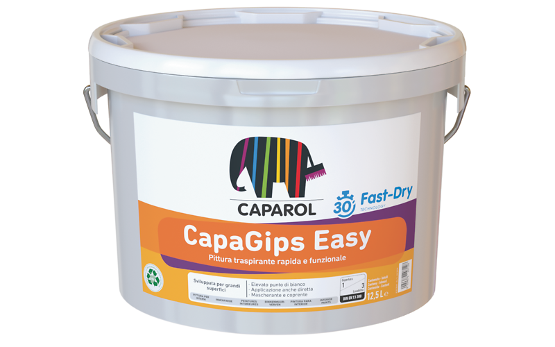 CapaGips Easy Pittura Traspirante Rapida lt.12,5 Caparol Cod.1011861