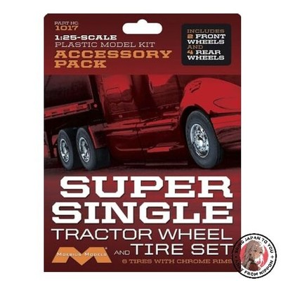 NEW PLATZ Moebius 1/25 Super Single Tractor Wheel &amp Tire Set Plastic Model