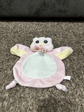 Bearington Baby Collection Owl Lovey Pink And Mint Green Knotted