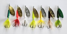 (7) Worden's Rooster Tail Inline Spinners 1/4 oz 2-3/4" 7 Colors In Set New 