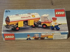 LEGO Legoland 671 Shell Set Camion citerne vintage + boîte + notice (no Sticker)