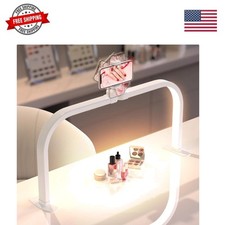 Upgrade Large Half Moon Light for Nail Desk with Phone Holder for Nail Lamp, ...
