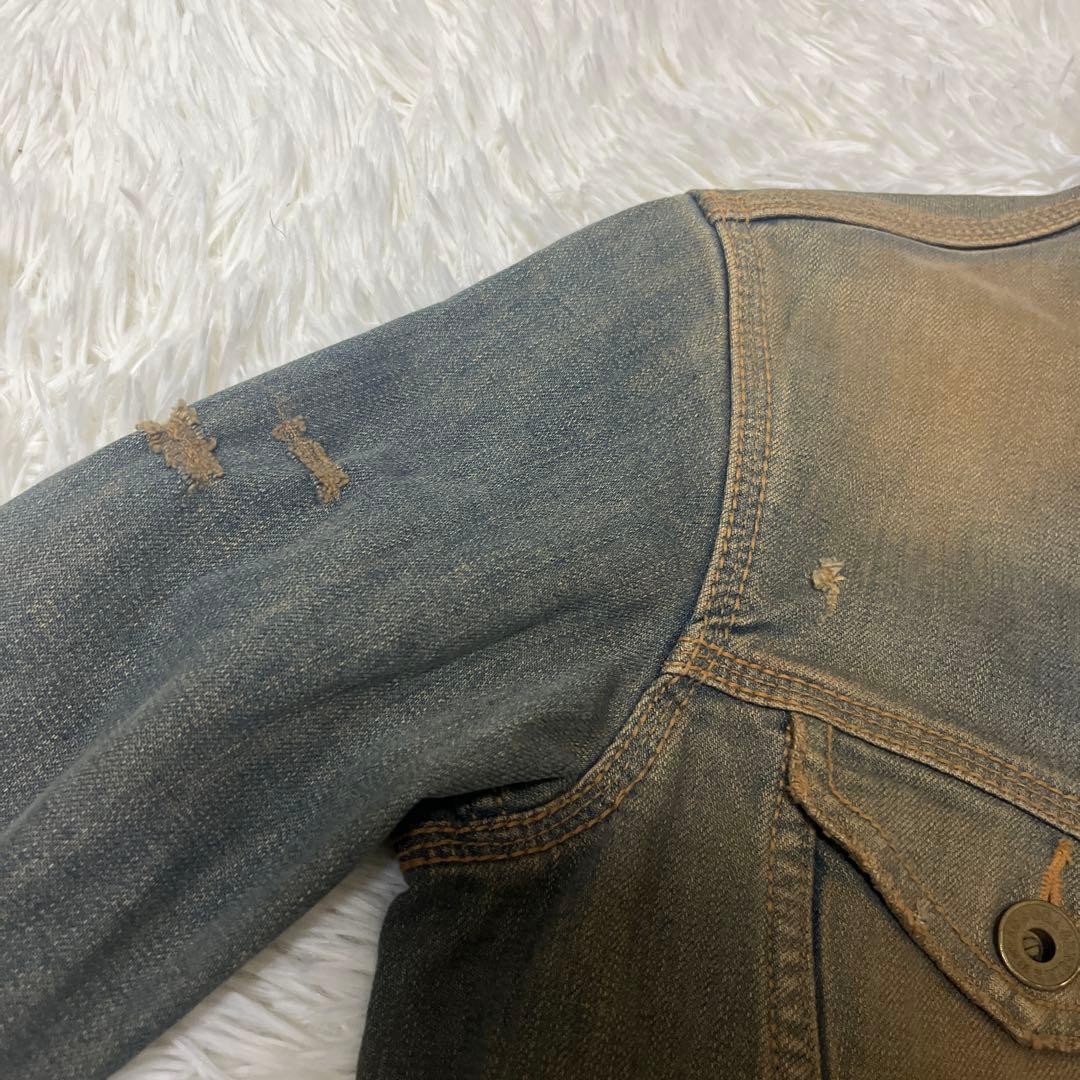 Goa Denim Jacket Python Leather Patch Vintage 80s… - image 12