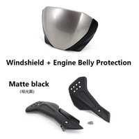 Trident 660 Motorrad Windschutzscheibe Windscreen Deflektor Grau-Matt Schwarz