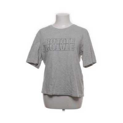 ROTATE Birger Christensen, T-shirt, Größe: 36, Grau, Bio-Baumwolle, Print #A7I