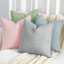Throw Pillow Covers 18x18 Set 4 PCS Decorative Cushion Cases for Sofa Couch Bed