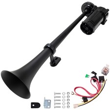 Loud Air Horn 12V Train Horn Truck Compressor 150dB Car Motorcycle Black