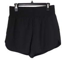 Women's Running Shorts Black Size L Zipper Pocket
