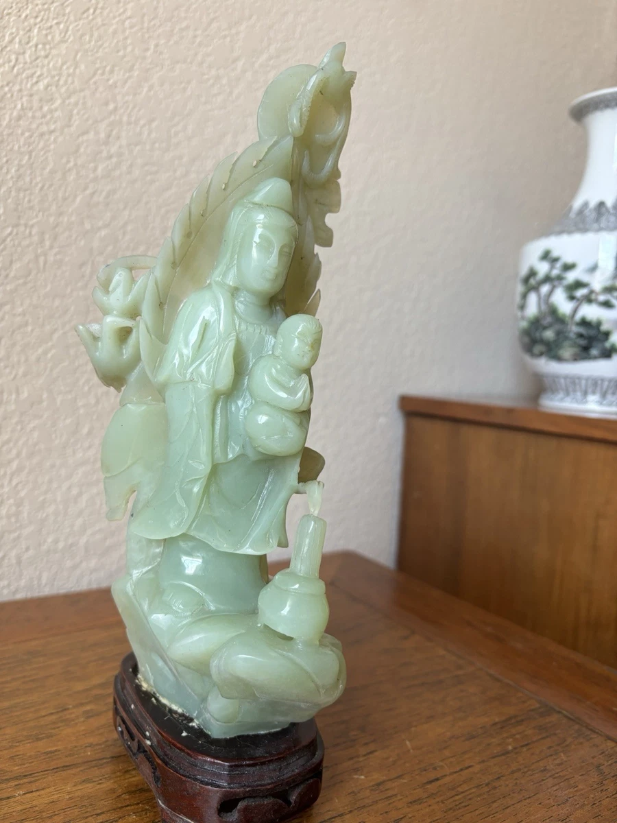 白玉观音在中国风雕像、雕像| eBay