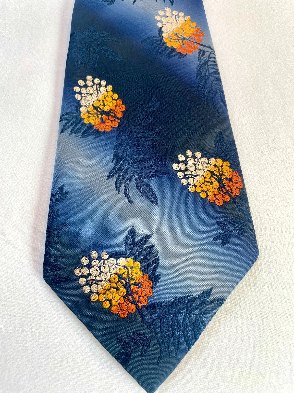 Retro Vintage Floral HARRODS SPECIAL label Tie Art Deco 4.5in Wide Textured RARE