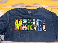 Maglietta Marvel Ironman Hulk Thor Spiderman S manica corta nera grafica