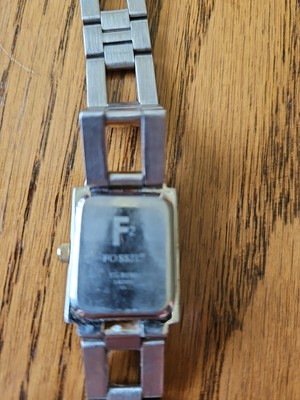 Fossil Es-9190 Ladies Quartz Watch F2 Silver Gold Case  display picture 3