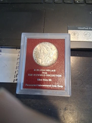 1897-P Morgan Silver Dollar Redfield Collection MS Red Paramount Holder Toned