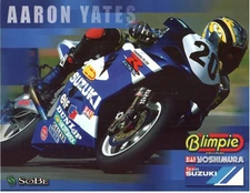 Vintage Poster Card 2002 Aaron Yates Yoshimura Suzuki GSX-R750 AMA Superbike