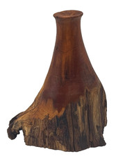 Rustic Wood Burl Bud Vase Handcrafted Turned  Artist Signed, Vintage 1997 Read