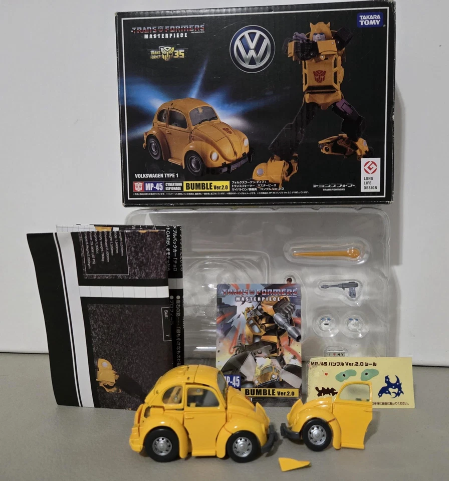 Transformers Masterpiece Figure Bumblebee VW Beetle Hasbro Takara - Image 2 of 4
