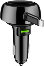 Retractable Car Charger, 2 in 1 Super Fast Vehicle Phone Charger Adapter for USB