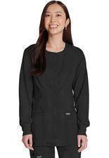Black Cherokee Scrubs Workwear Revolution Warm Up Jacket WW310 BLK