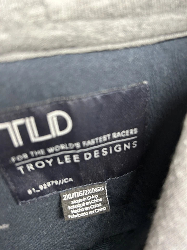 Troy Lee Designs Hombres 2XL Azul Gris Chaqueta de Nylon Puffer con Capucha (HU) Foto 3 de 4