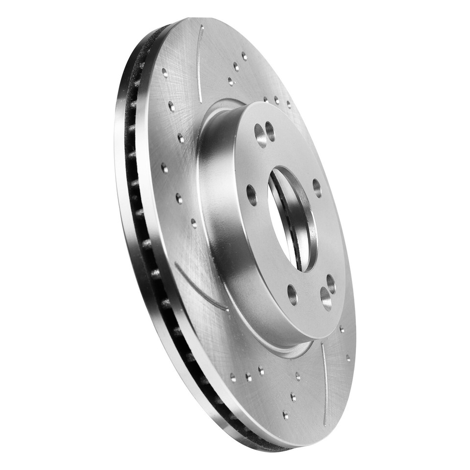 Front & Rear Slotted Rotors + Brake Pad for 20112018 Kia Forte Hyundai