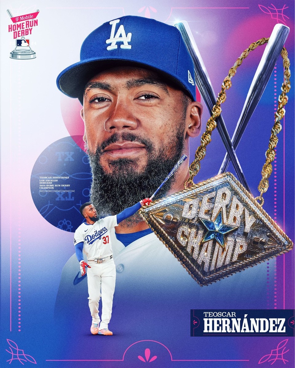 Teoscar Hernandez 2024 Home Run Derby Winner Los Angeles Dodgers