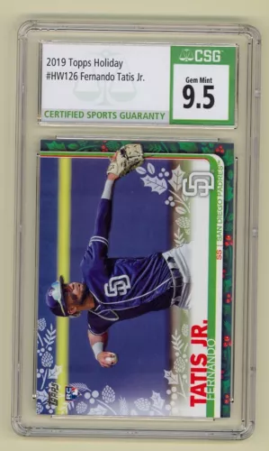 Fernando Tatis Jr 2019 Topps Holiday HW126 CGC Graded RC San Diego Padres