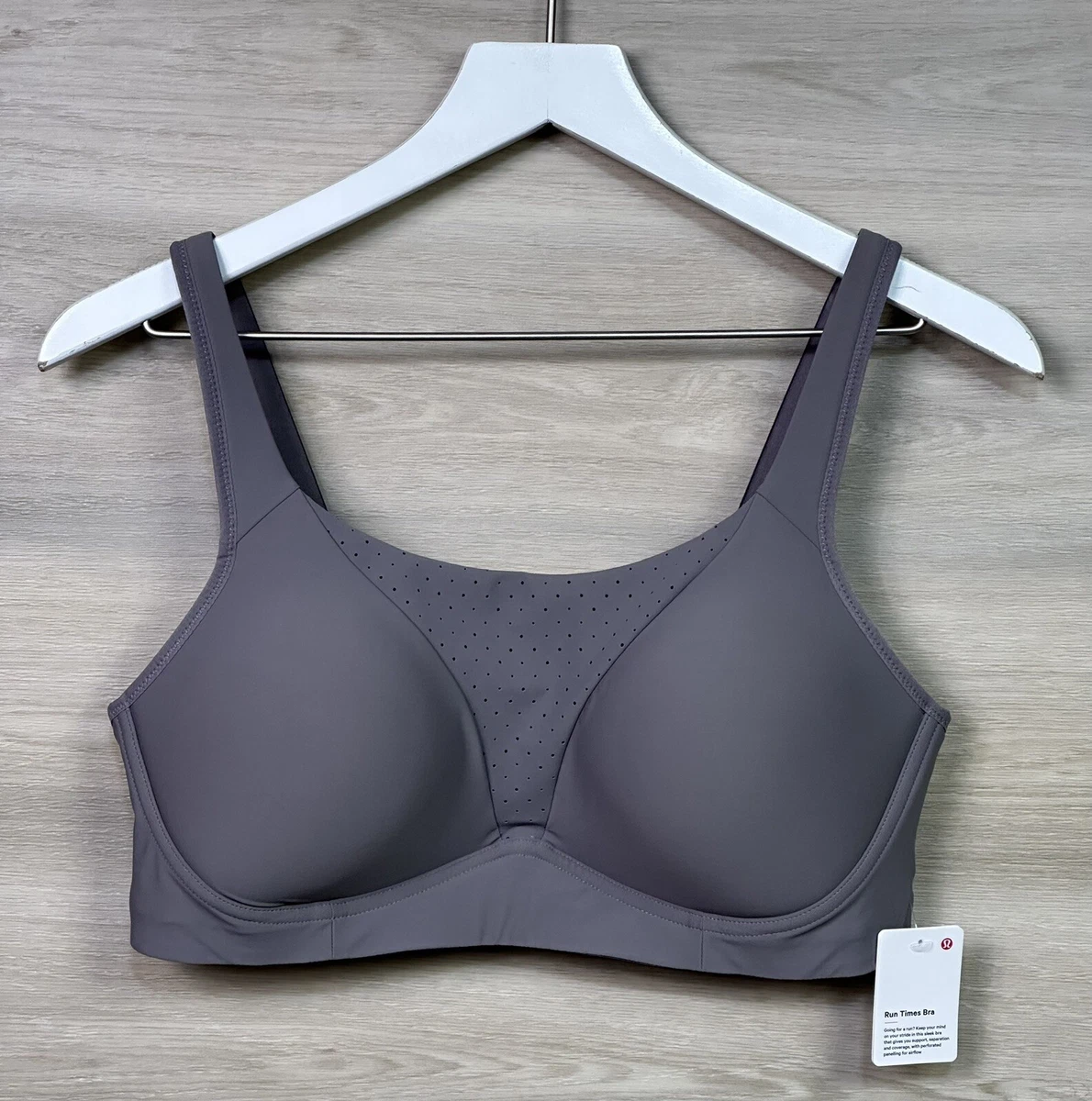 Lululemon Run Times Bra Size 38D Lunar Rock LNNR 51190