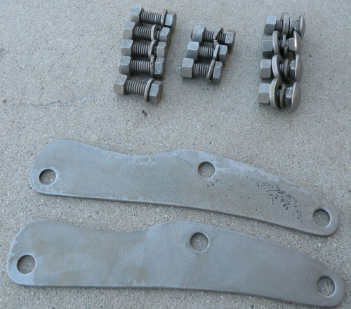 CHEVY CHEVROLET IMPALA REAR BACK BUMPER BRACKET NUTS BOLTS LOCK WASHERS 1965 OEM - Picture 5 of 12