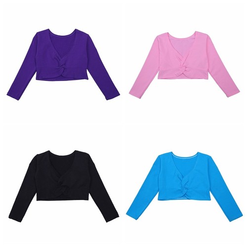 Mädchen Ballett Wickeljacke - Langarm Bolero Für Tanz & Gymnastik