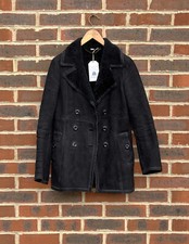 Burberry Ladies Shearling Sheepskin Peacoat Jacket Uk6 Us4 Eu34 Prorsum A420