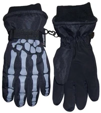 NICE CAPS Boys Kids Youth Skeleton Waterproof Thinsulate Ski Snow Winter Gloves
