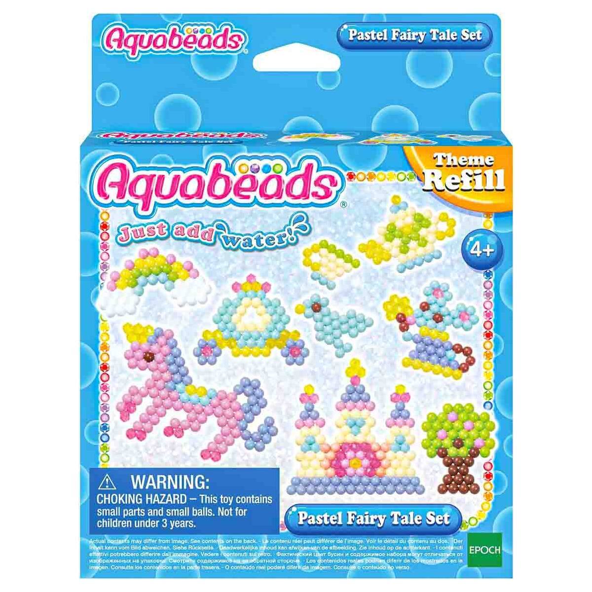 Aquabeads Pastel Fairy Tale Set | Just Add Water | 600 Beads 11 Colours | Age 4+