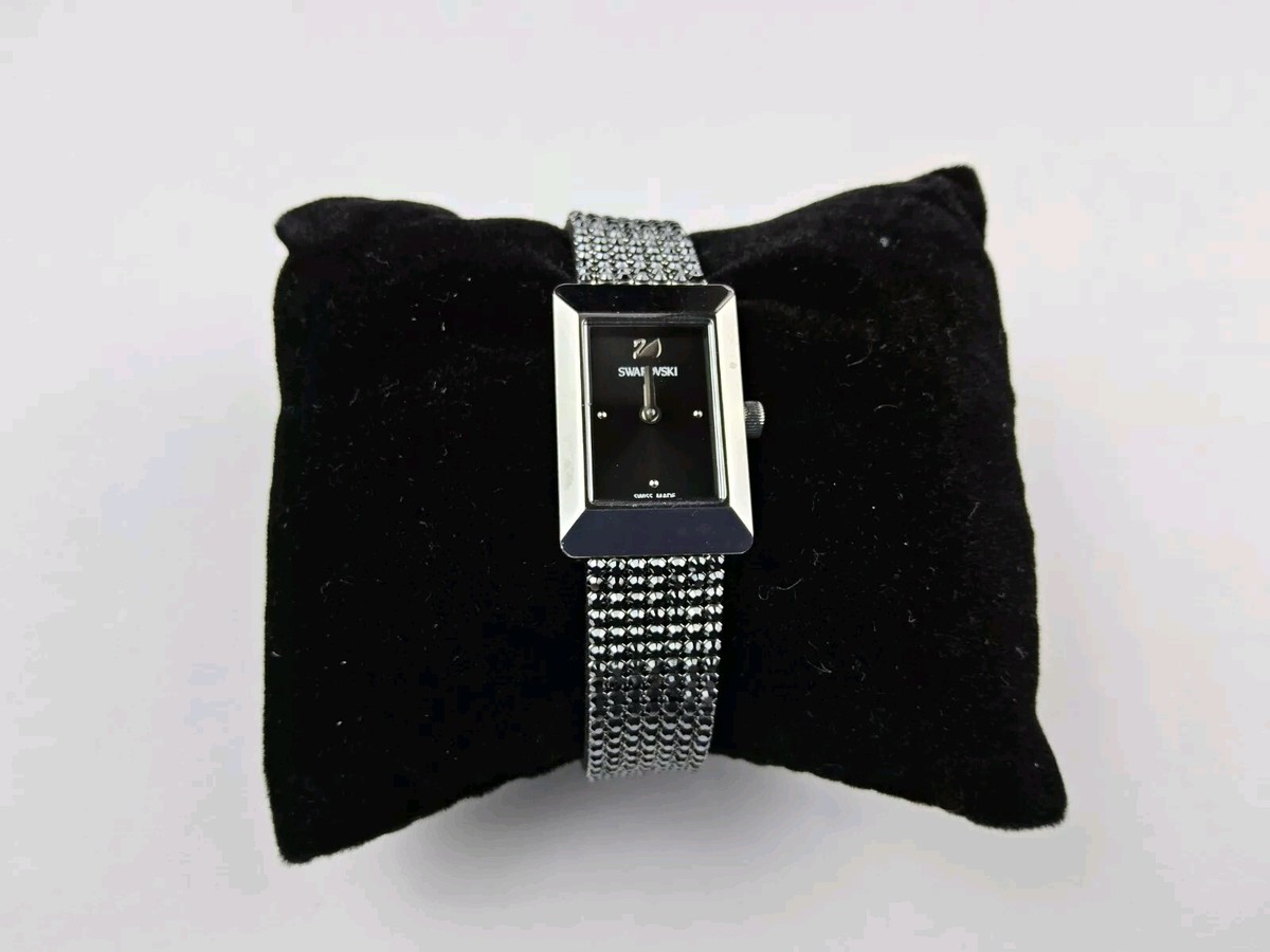 Swarovski Women's Memories Black Crystal Mesh 5209190 Watch | eBay