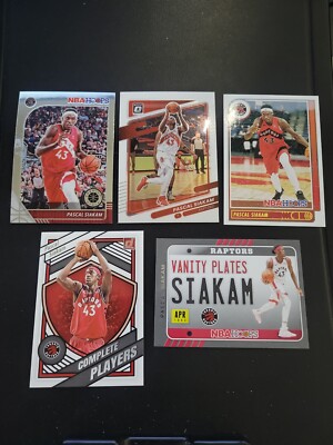 Paskal Siakam LOT OPTIC 123 HOOPS WINTER 79 PREMIUM 182 COMPLETE VANITY PLATES