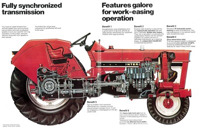 IH International 844S Tractor Sales Color Brochure 64kW 87 hp 4 