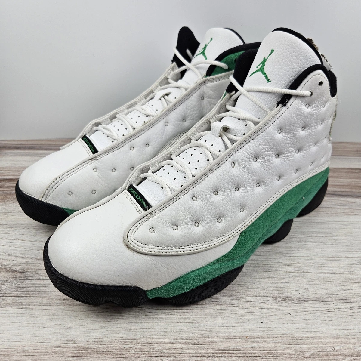 jordan 1 low white lucky green tumbled leather gs