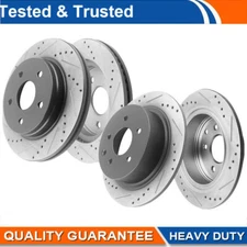 Front & Rear Slotted Disc Brake Rotors For 2006-2011 Ford Fusion Mercury Milan