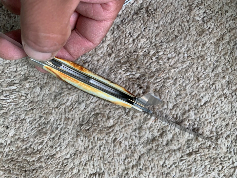 Cuchillo ranchero Schrade 885UH hueso hecho en EE. UU. (lote #20184) Foto 4 de 4