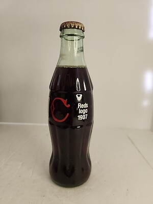 COCA-COLA Collectibles CINCINNATI REDS 1907 LOGO Commemorative Full Bottle