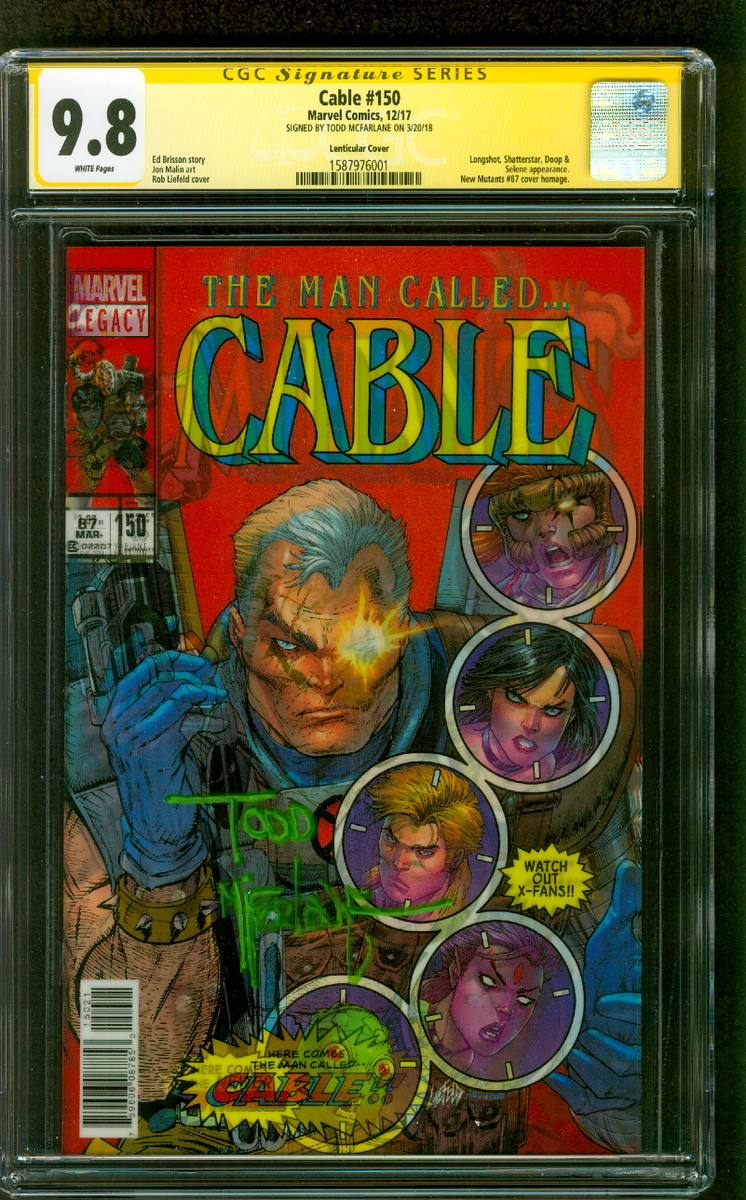 Cable 150 CGC SS 9.8 Todd McFarlane Auto New Mutants 87 Homage 12
