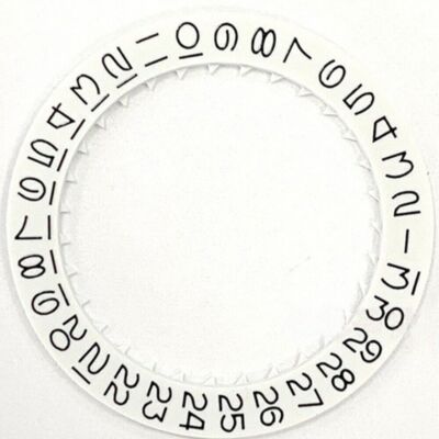 Vintage Numberal Font White Date Disk Wheel Date Wheel for Miyota 8215 Movement