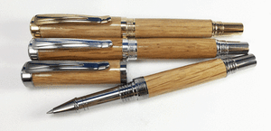 Citizen-Roller-Ball-Fountain-Pen-Turning-Kit-Rhodium-Black-or-Gold-Titanium
