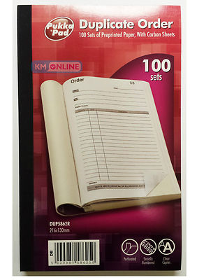 PUKKA PAD NCR Duplikat Rechnungsbuch 50 Nummerierte Sätze 137 X 203 Mm