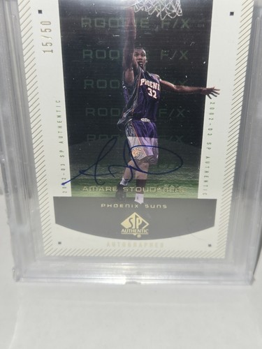 Auténtico novato limitado SP 2002-03 AMARE STOUDEMIRE radiocontrol BGS 9,5 gema como nuevo/50 - Imagen 3 de 4