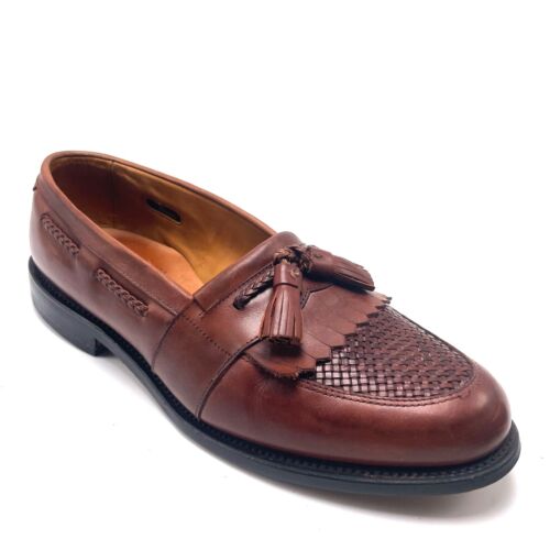 Allen Edmonds AE Cody gewebte Quaste Loafer Größe 9,5 D braun Leder Kilt Schuh-USA - Bild 2 von 15
