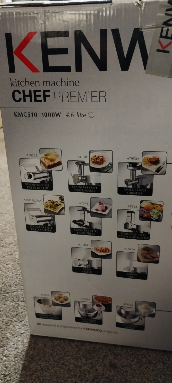 Kenwood Chef Premier KMC510 Stand Food Mixer with Bowl & Genuine