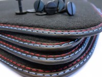 FußMatten Set FüR BMW 3Er E46 Beste QualitäT Nubuk Leder Doppelnaht Velours