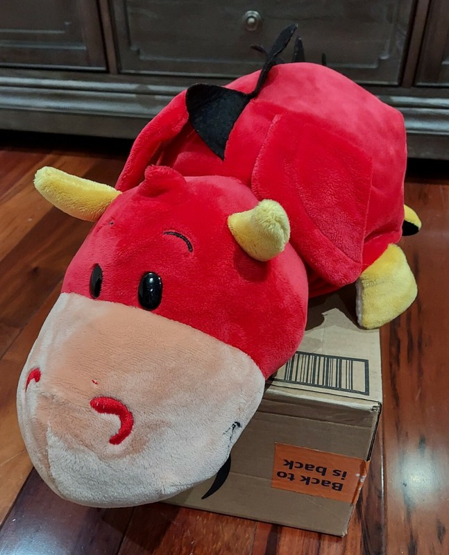 24" FlipaZoo Stuffed Plush Animal - Ember Dragon/Bei Bei Panda (2015)